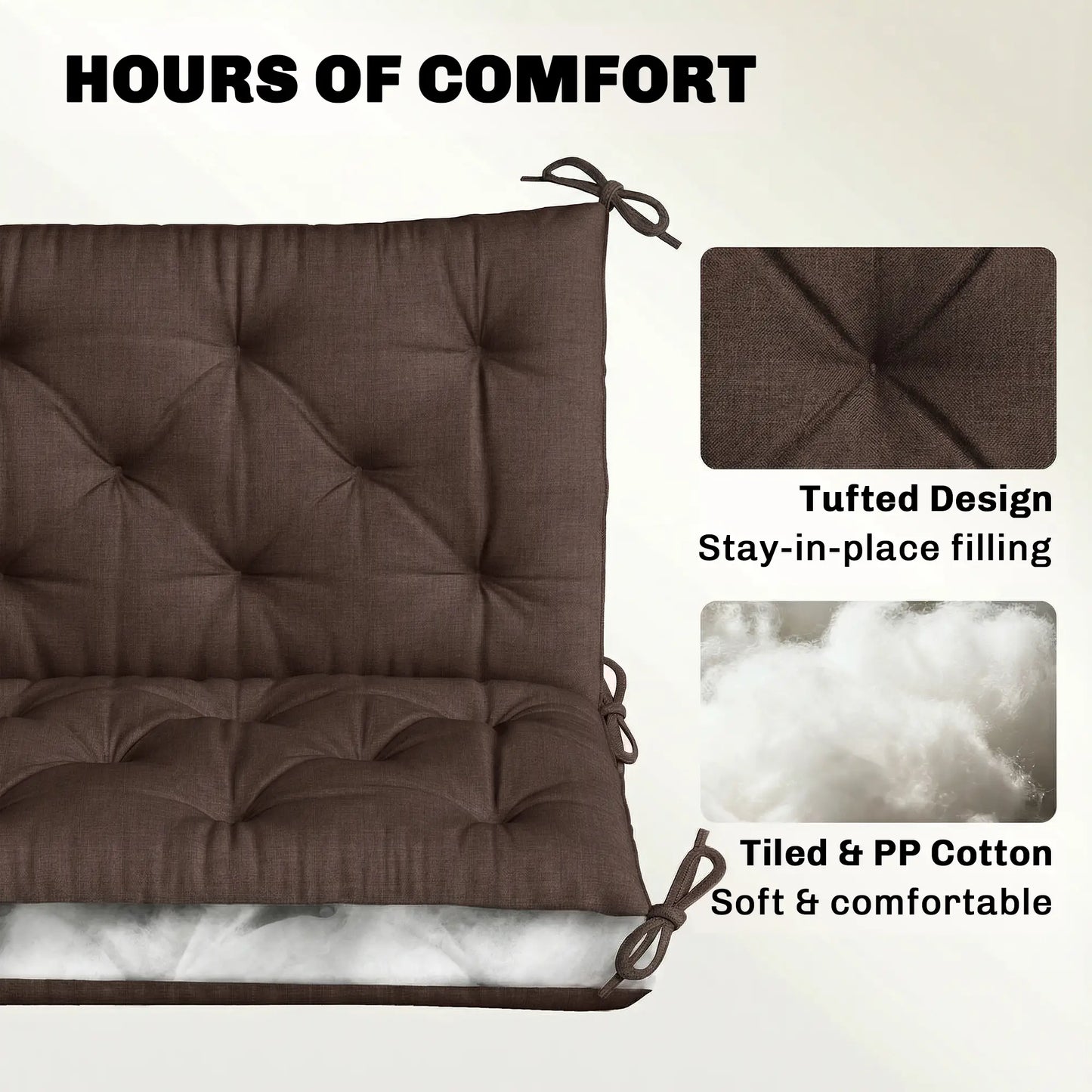 3-Seater Outdoor Bench Swing Chair Replacement Cushions, Patio Garden Patio Chair Cushions at Gallery Canada