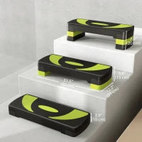 Adjustable Aerobic Stepper, Exercise Step Platform, 4"-6"-8", Green