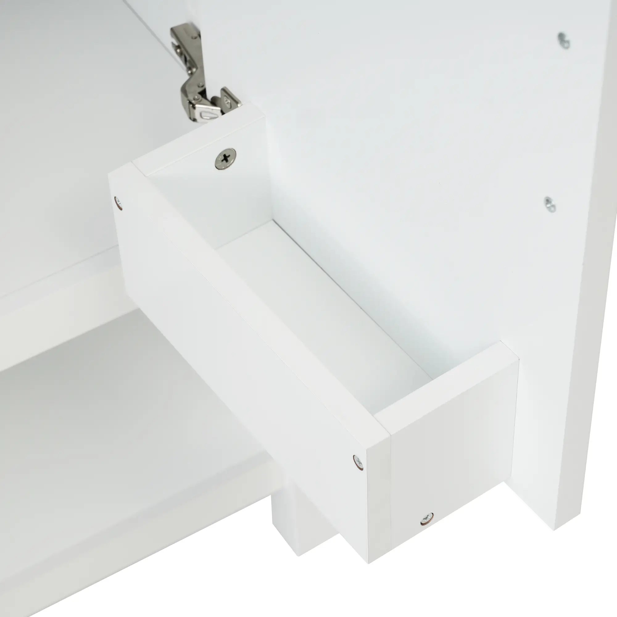 Bathroom Vanity with Ceramic Sink, Gold Handles, Soft Close Doors, 30