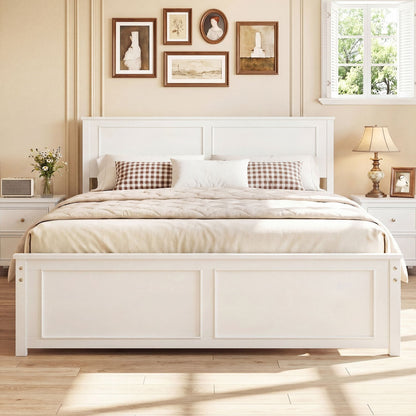 Queen Platform Bed Frame with Headboard Simple Bed Frame at Gallery Canada