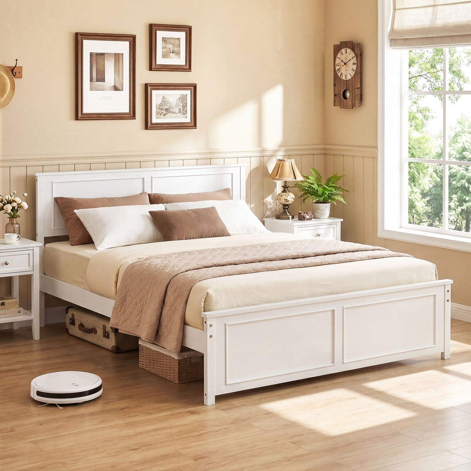 Queen Platform Bed Frame with Headboard Simple Bed Frame at Gallery Canada
