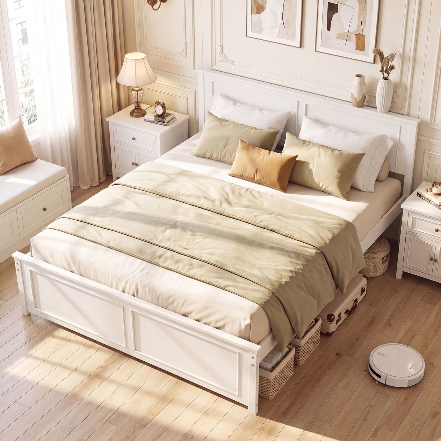 Queen Platform Bed Frame with Headboard Simple Bed Frame at Gallery Canada