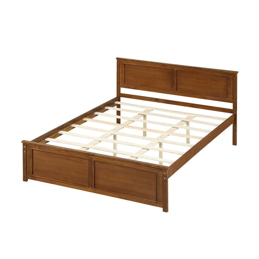 Queen Wooden Bed Frame With Headboard Simple Bed Frame Walnut at Gallery Canada
