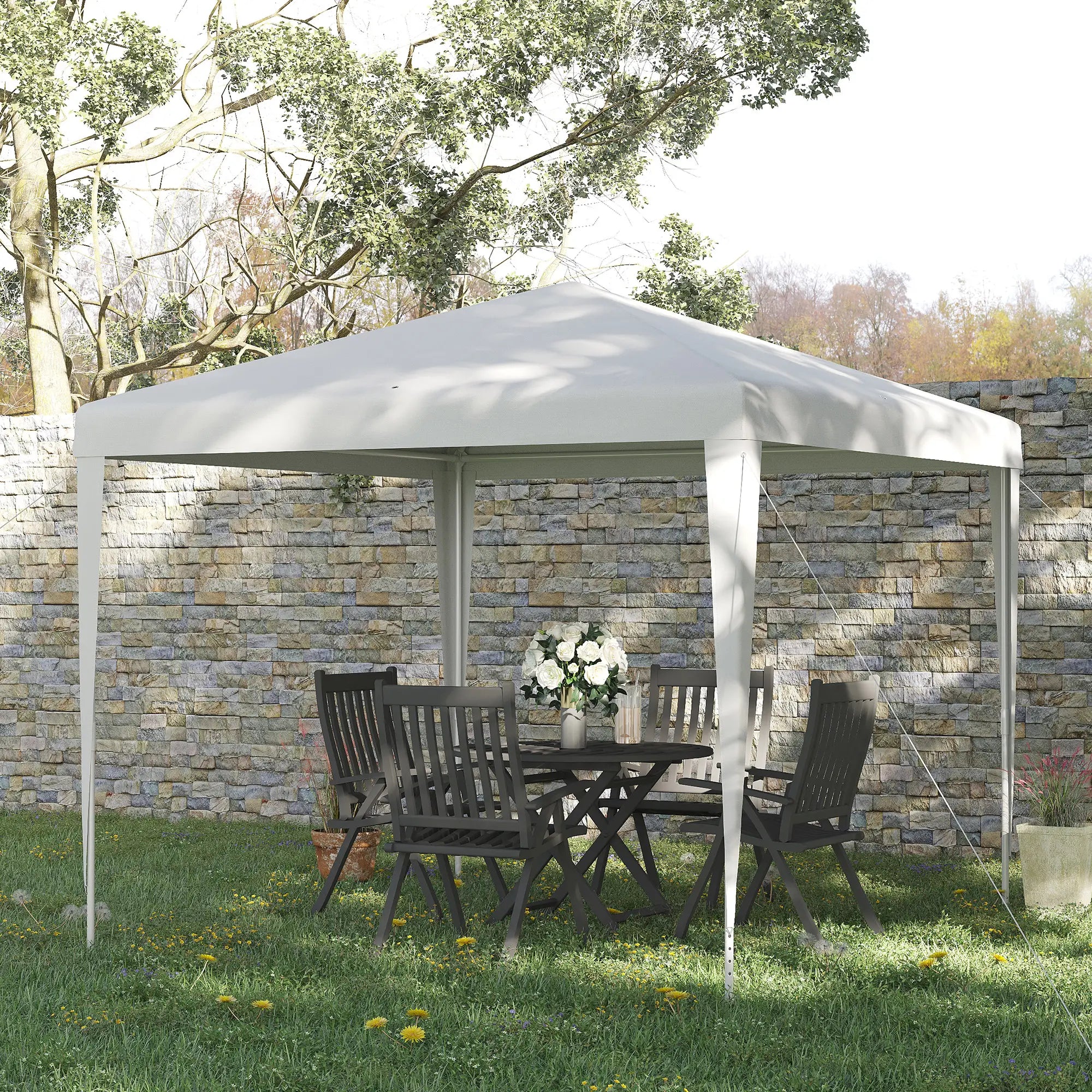 9' x 9' Portable Canopy Tent, Outdoor Gazebo, White Canopy Tents at Gallery Canada