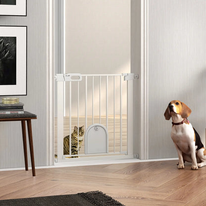 30"-32" Extra Wide Pet Gate, Small Door, 30"H, White Houses, Kennels & Pens at Gallery Canada