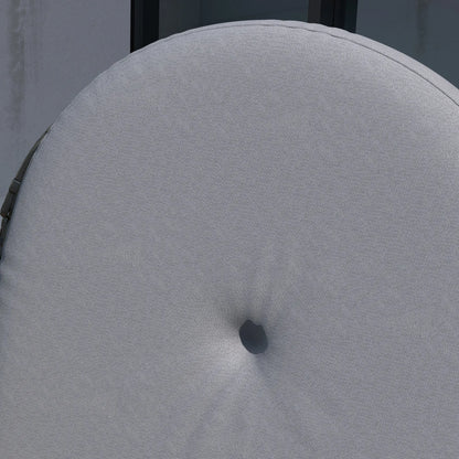 2 Wicker Rocking Patio Chairs, Indoor Outdoor Set with Cushions, Grey Outdoor Rocking Chairs at Gallery Canada