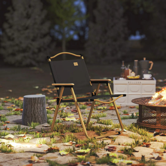 Lightweight Folding Camping Chair, Portable Armchair, Dark Grey Picnic Tables & Camping Chairs Dark Grey at Gallery Canada