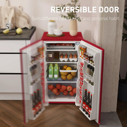 Compact Refrigerator, Mini Fridge with Freezer, Adjustable Shelf, Red Small Kitchen Appliances at Gallery Canada