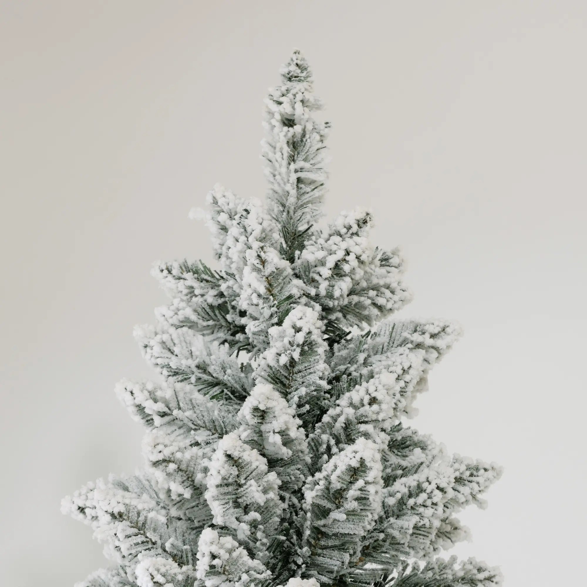 9ft Flocked Pencil Christmas Tree, 1277 Branch Tips, Metal Base Pencil Christmas Trees at Gallery Canada