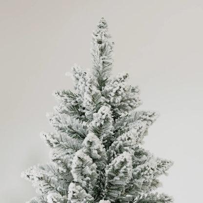 9ft Flocked Pencil Christmas Tree, 1277 Branch Tips, Metal Base Pencil Christmas Trees at Gallery Canada