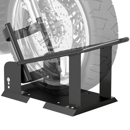 Motorcycle Wheel Chock, 1800 lbs Capacity, Steel, 15"-21" Wheels, Black Bike Parking Stands at Gallery Canada