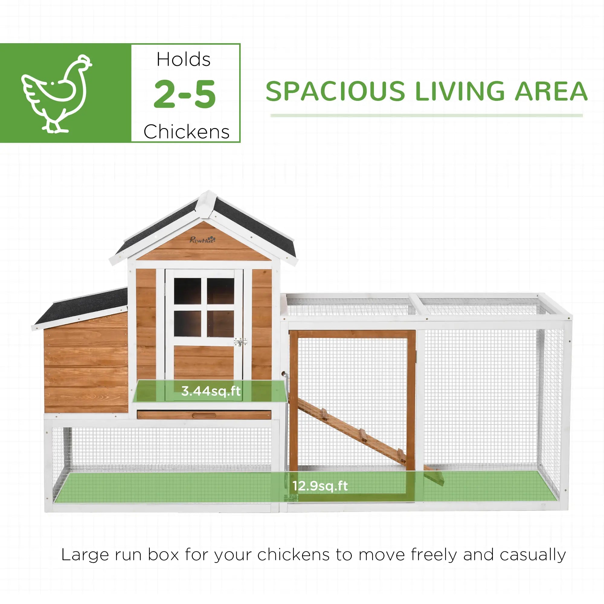 Large Chicken Coop With Nesting Box, For 2-4 Chickens, Orange And White Chicken Coops at Gallery Canada