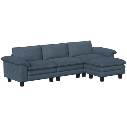 Sectional Sofa, L Shaped Couch, Deep Seat, Blue L Shaped Couchs at Gallery Canada