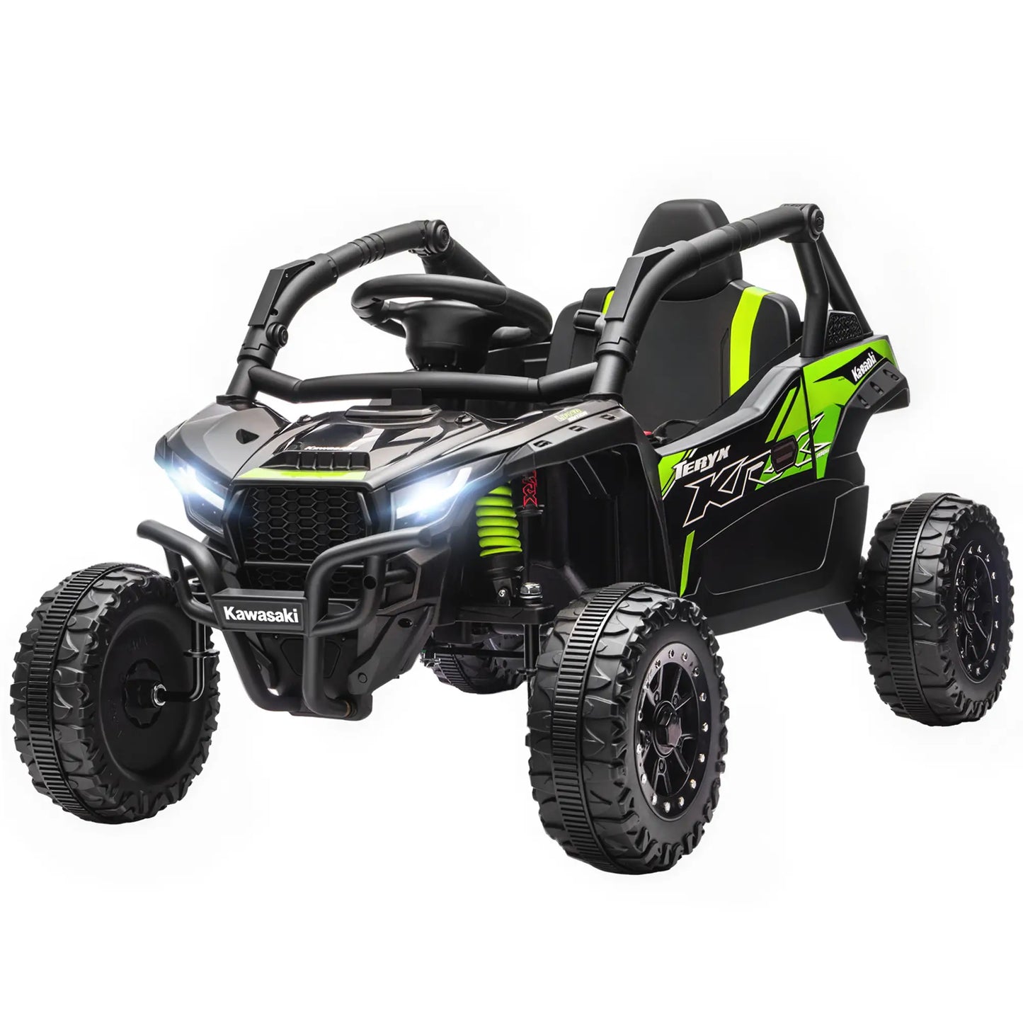 Camion à conduire 12V, Kawasaki Teryx Krx 2WD, Noir, Noir