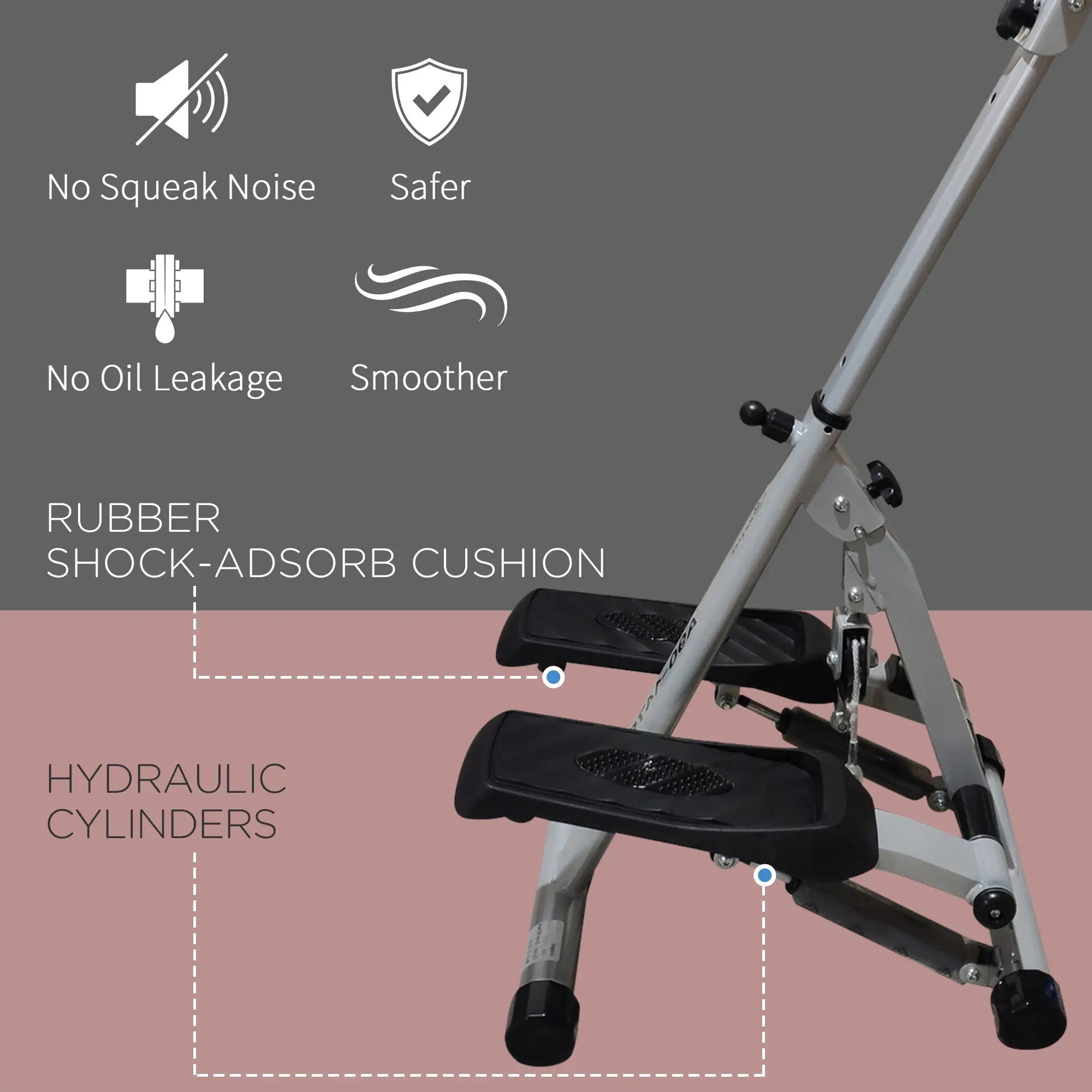 Height Adjustable Stair Stepper, LCD Monitor, Black Aerobic Equipment at Gallery Canada