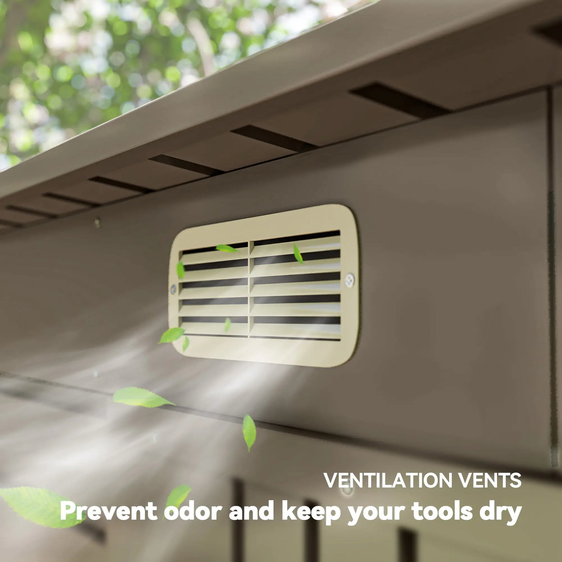 6 x 4FT Galvanized Metal Garden Shed, Double Doors, 2 Vents, Light Grey Sheds at Gallery Canada