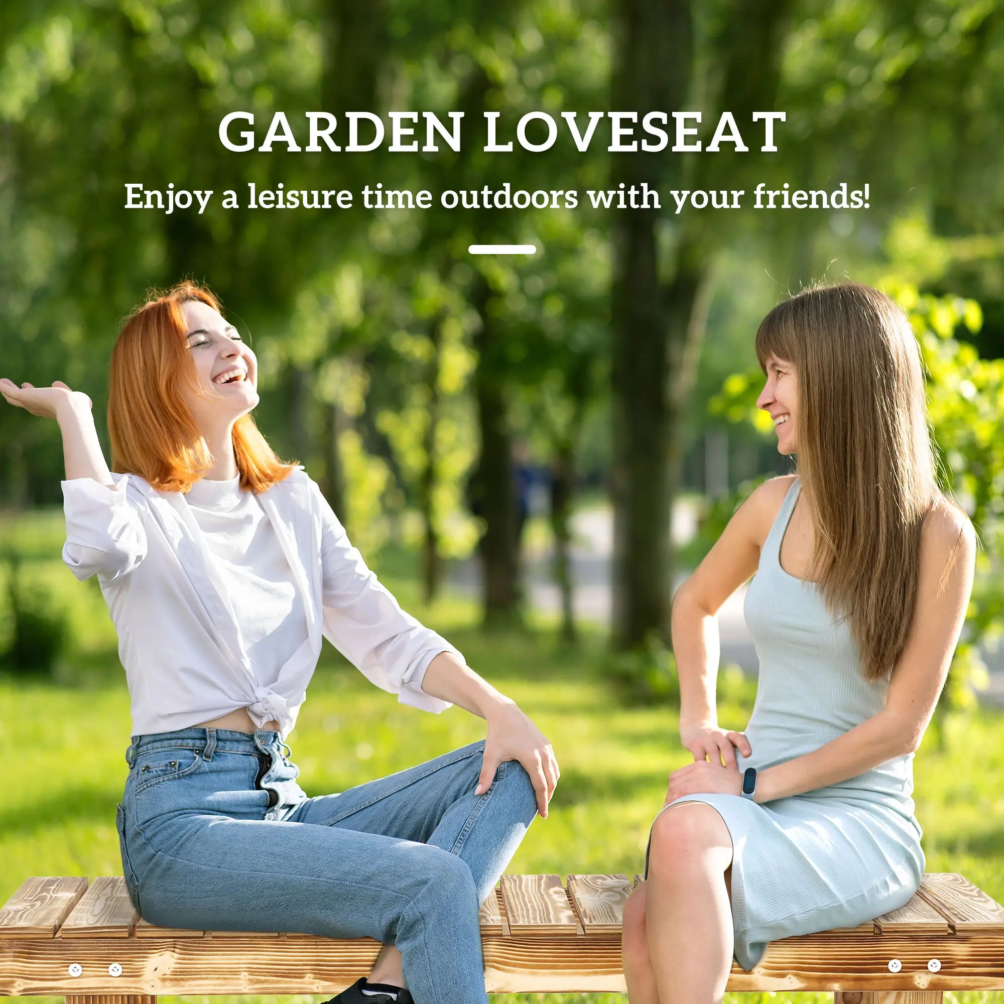 Outdoor Garden Bench, Backless Patio Stool, 43.25