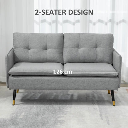 55" Loveseat Sofa, Modern Upholstered Small Couch, Grey 2-Seater Sofas at Gallery Canada