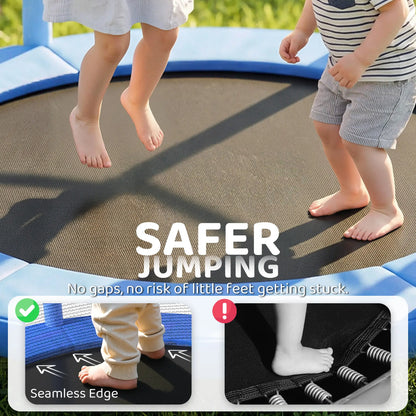 55" Kids Trampoline with Enclosure Net, Indoor/Outdoor, Age 3-6, Blue Trampolines at Gallery Canada
