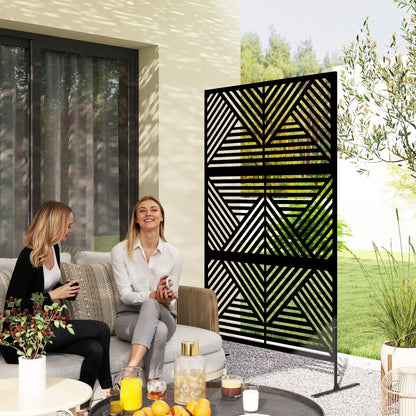 Metal Outdoor Privacy Screen, 78" x 48", Black Side Awnings at Gallery Canada