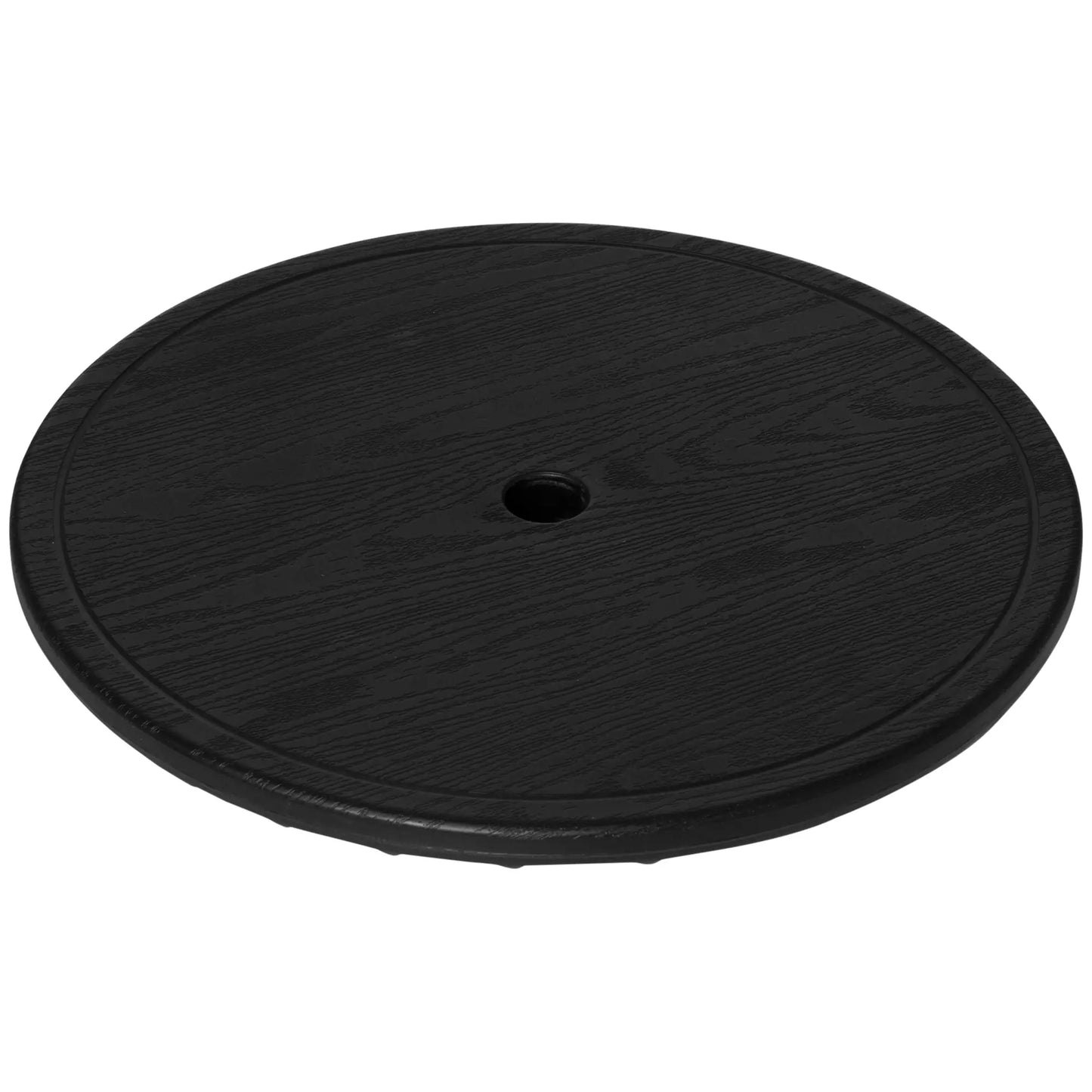 19.7" Round Patio Umbrella Table Tray, for Pool, Beach, Garden, Black Patio Umbrellas Black at Gallery Canada