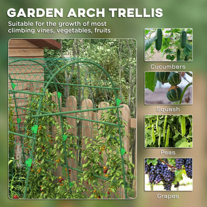 Arched Garden Trellis, Metal Cucumber Plant Support, 57" x 66" x 81" Plant Stands at Gallery Canada
