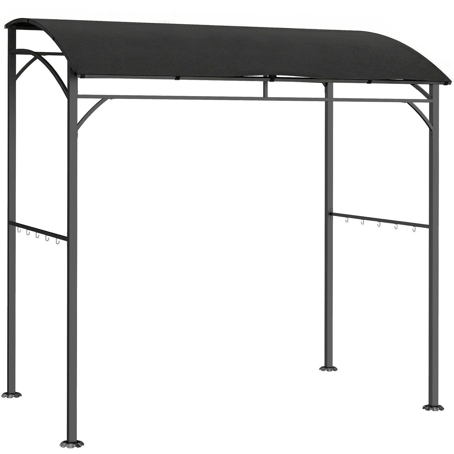 7' x 5' Black Garden Grill Canopy, BBQ Gazebo Tent With Steel Frame, Black BBQ Grill Gazebos at Gallery Canada