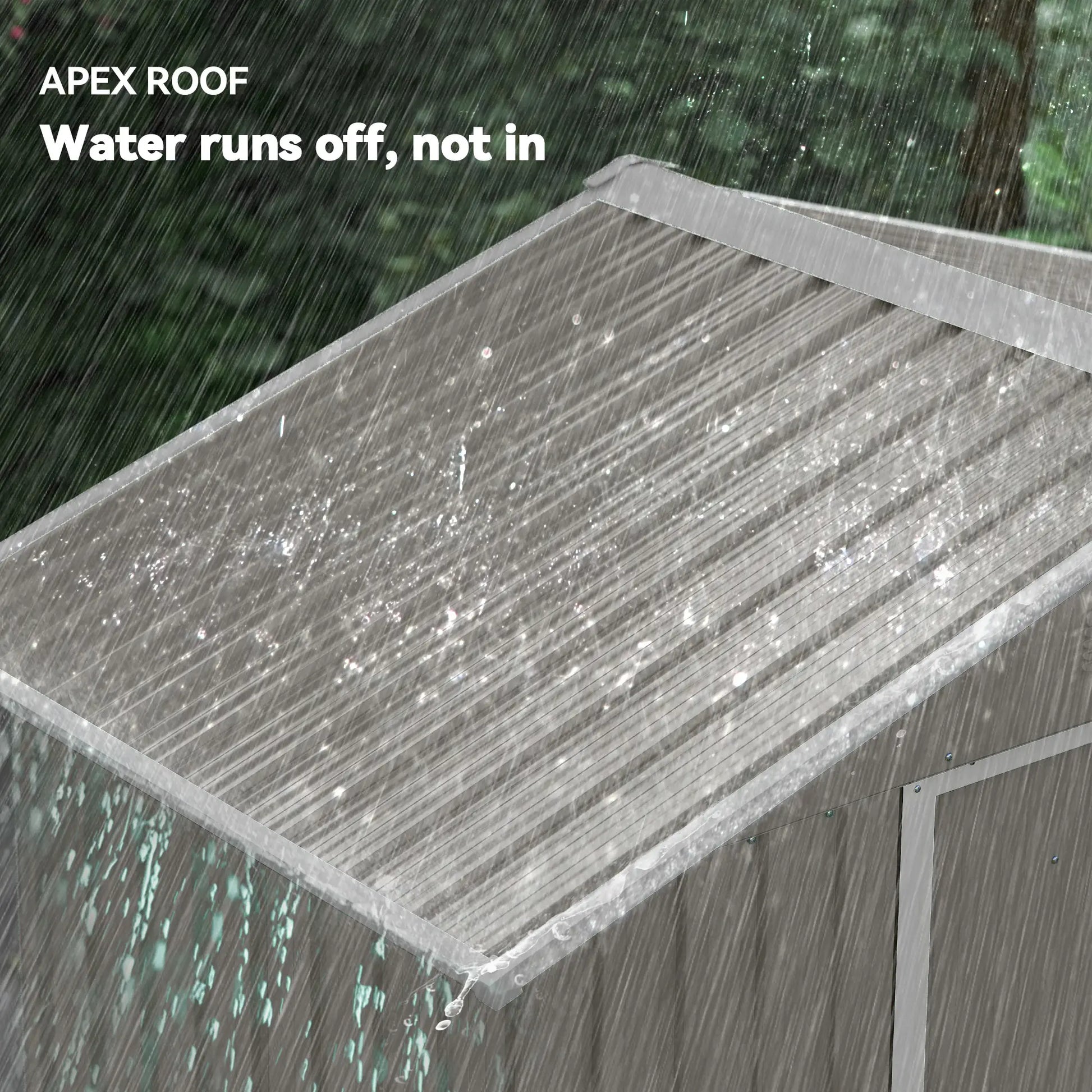 6.5x3.5ft Metal Garden Shed, Outdoor Tool Storage, Double Sliding Doors, Vents, Grey Sheds at Gallery Canada