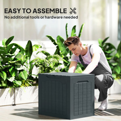 28 Gallon Deck Box, Resin Outdoor Storage, Waterproof UV Resistant Patio Storage Boxes at Gallery Canada