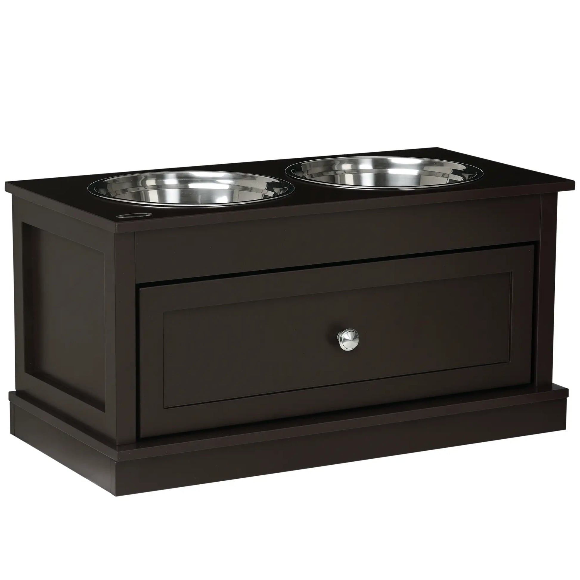 Elevated Dog Bowls with Storage, Large, Coffee Dog Bowls at Gallery Canada