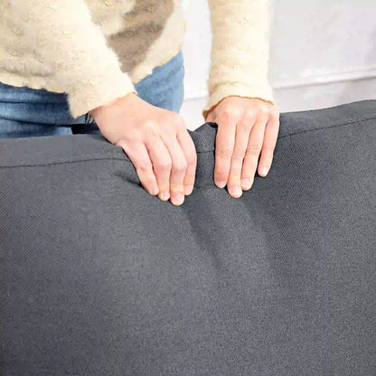 Modern Loveseat Sofa, Pocket Spring, Linen Upholstered, Charcoal Grey 2-Seater Sofas at Gallery Canada