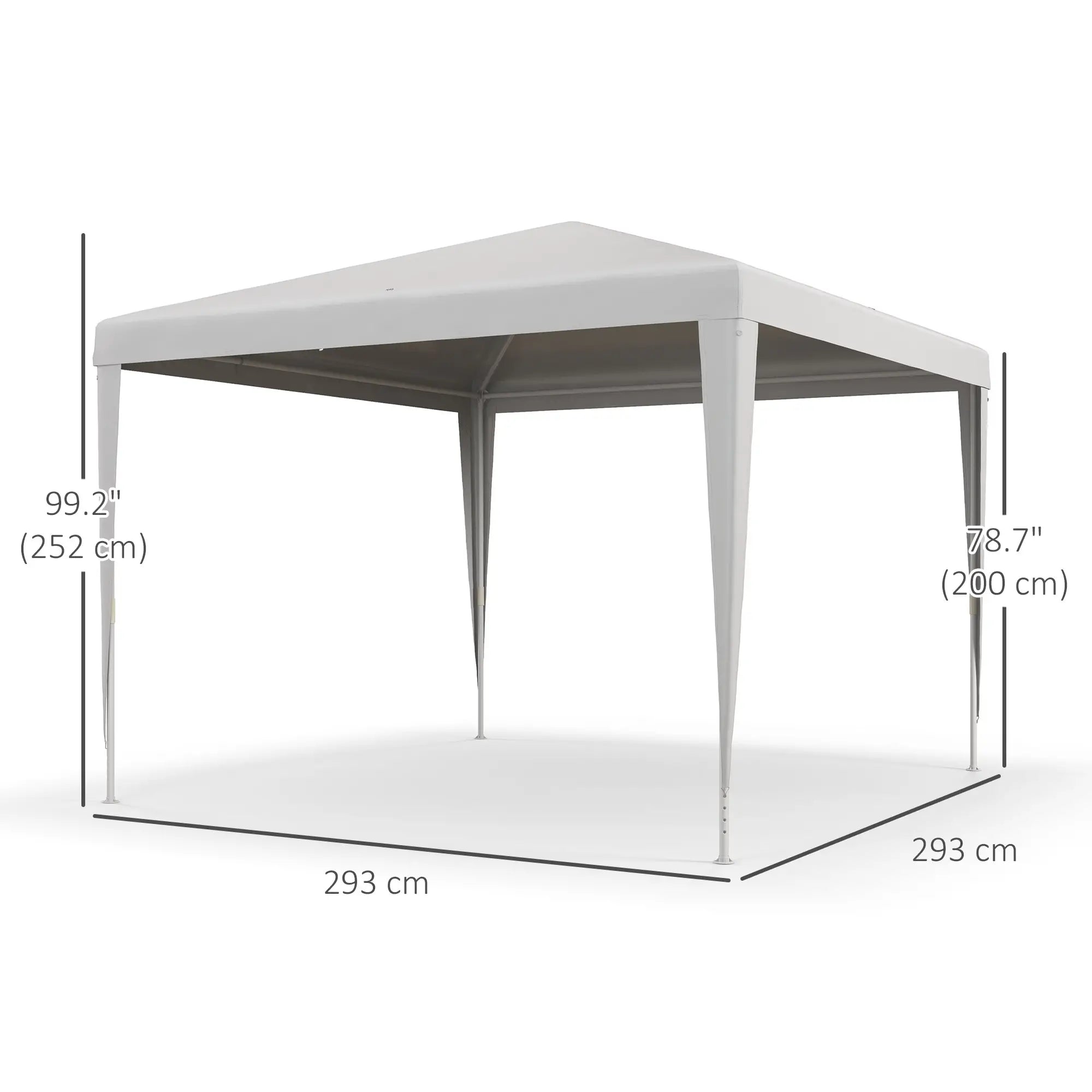 10x10ft Portable Party Tent, Folding Garden Canopy, Outdoor Shelter, White Canopy Tents at Gallery Canada