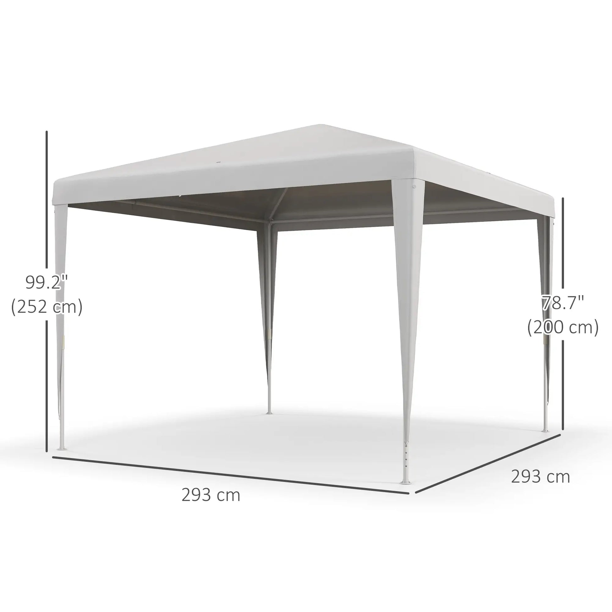 10x10ft Portable Party Tent, Folding Garden Canopy, Outdoor Shelter, White Canopy Tents at Gallery Canada