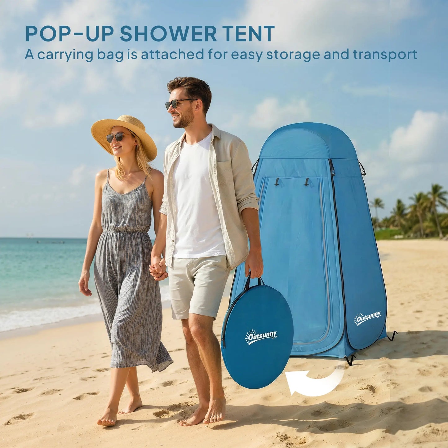 Pop Up Shower Tent, Portable Privacy Room, Blue Camping Tents at Gallery Canada