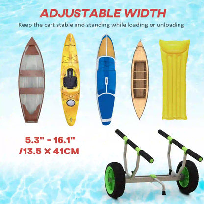 Adjustable Width Kayak Cart Dolly, Green Kayak Carts at Gallery Canada