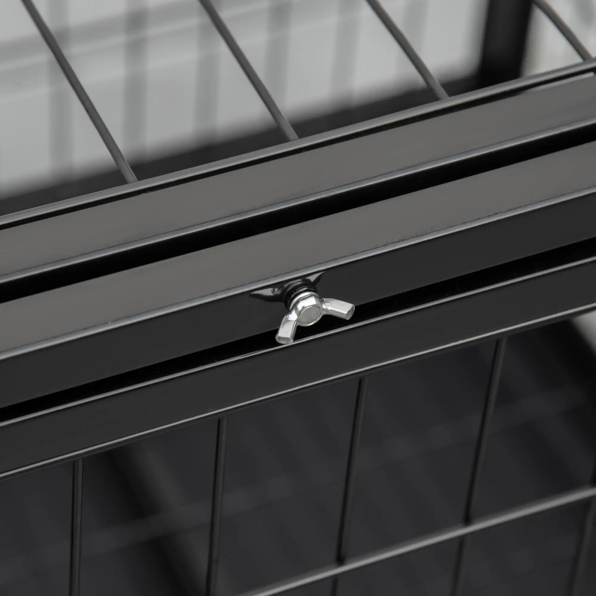 Heavy Duty Dog Crate, Two Doors, Lockable Wheels, Removable Tray, 36