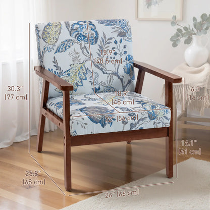 Modern Accent Chair, Upholstered Linen-Feel Armchair, Multicolored Accent Chairs at Gallery Canada