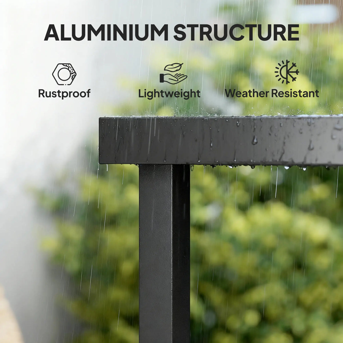 Square Aluminum Patio Dining Table, Black Patio Dinning Tables at Gallery Canada