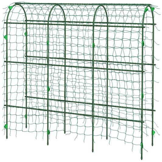 Metal Garden Trellis, A-Frame Arch for Climbing Plants, 17" x 72" x 72" Plant Stands Green at Gallery Canada