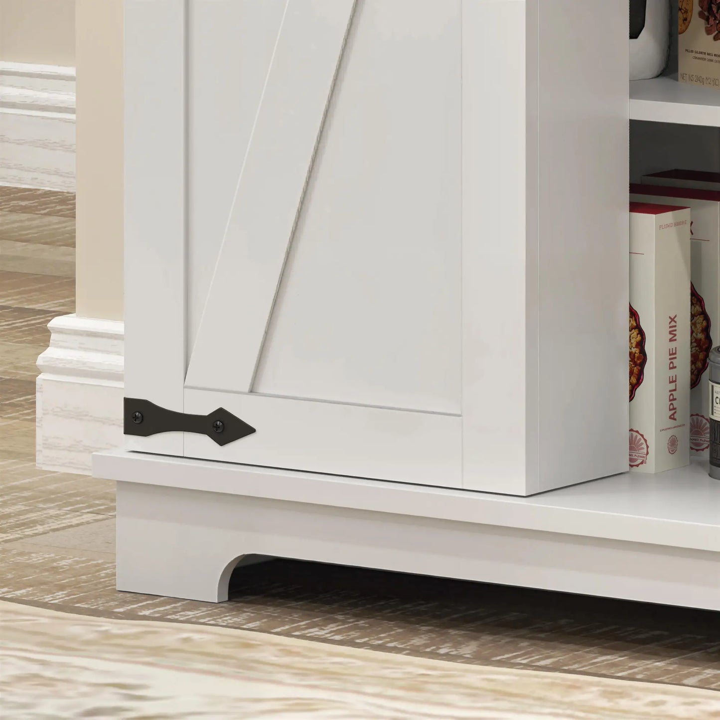 47" Kitchen Pantry Cabinet, Adjustable Shelves, White Kitchen Pantry Cabinets at Gallery Canada