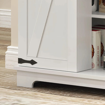47" Kitchen Pantry Cabinet, Adjustable Shelves, White Kitchen Pantry Cabinets at Gallery Canada