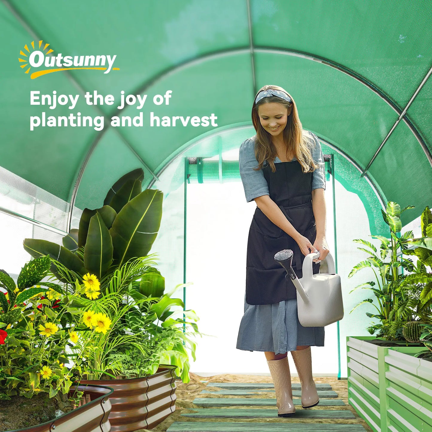 Walk-in Tunnel Greenhouse, 6.6' x 10' x 6.5', Green Tunnel Greenhouses at Gallery Canada