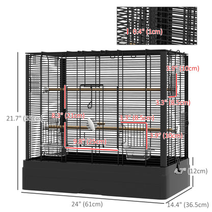 22" Bird Cage for Budgies, Finches, Canaries, Black Bird Cages at Gallery Canada