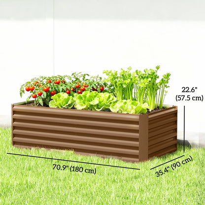 6' x 3' x 2' Raised Garden Bed, Galvanized Planter Box, Brown Galvanized Planter Boxes at Gallery Canada