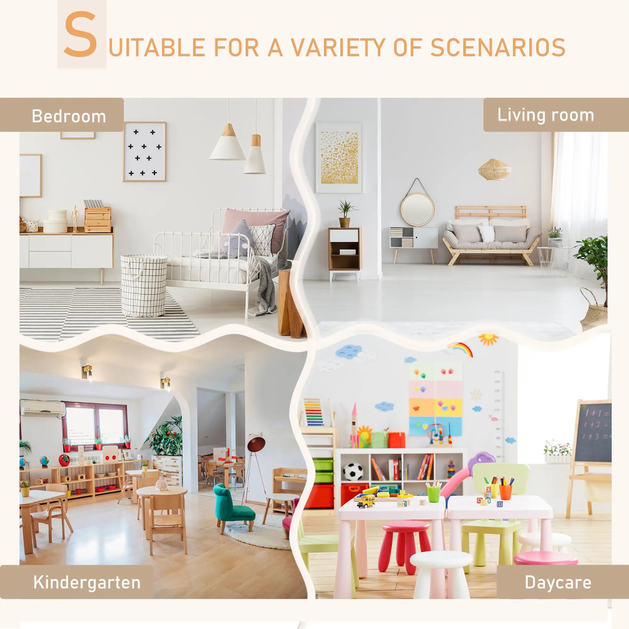 Kids Wooden Table, 2 Chairs Set, Bear Shape, Rounded Corners, White Kids Table Sets at Gallery Canada