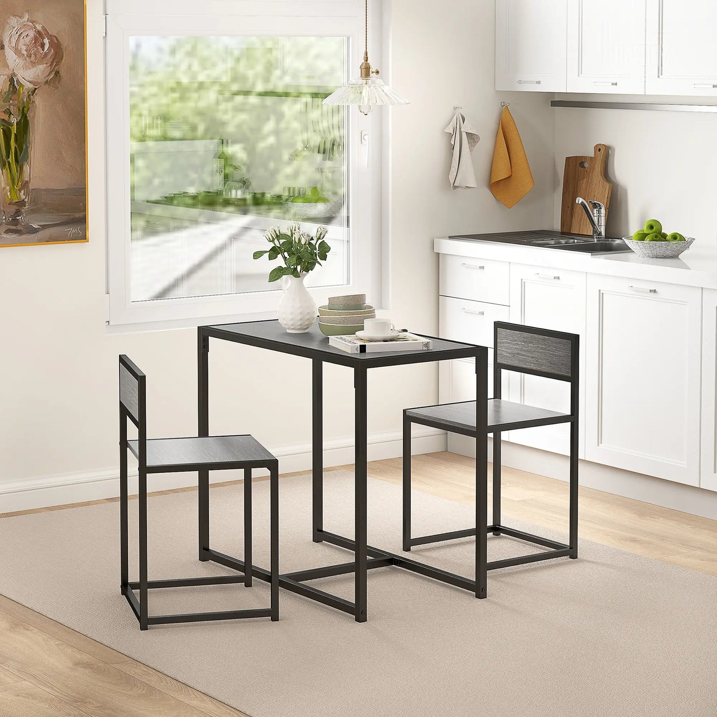 Industrial Dining Set For 2, Kitchen Table With Chairs Dining Table Sets at Gallery Canada