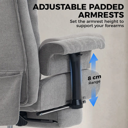 Big and Tall Office Chair, Heavy Duty Executive Desk Chair, Grey