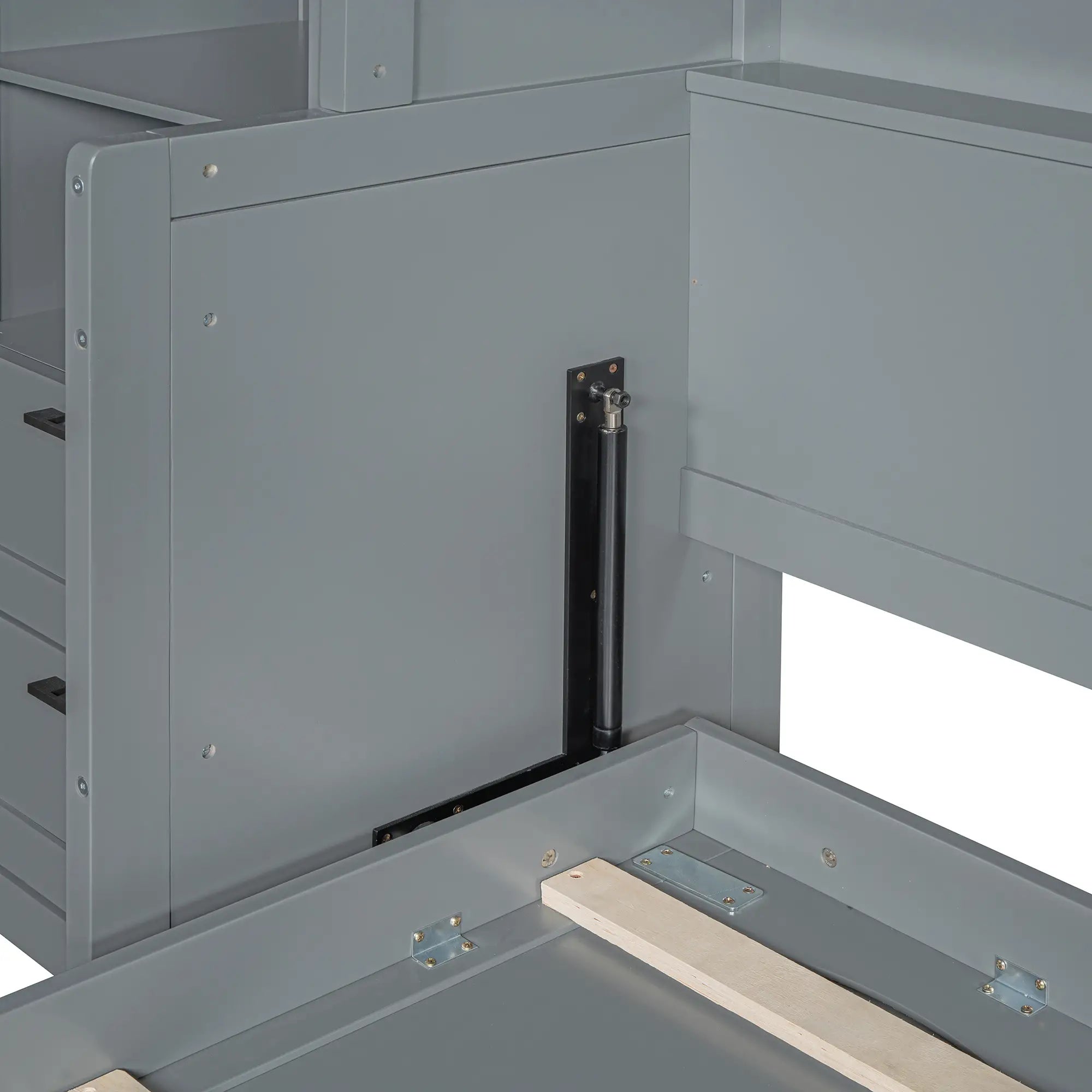 Queen Murphy Bed with Closet, Drawers, Shelves, 114