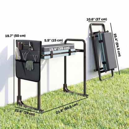 Heavy Duty Foldable Garden Kneeler Seat, Extendable Steel Legs Garden Accessories at Gallery Canada