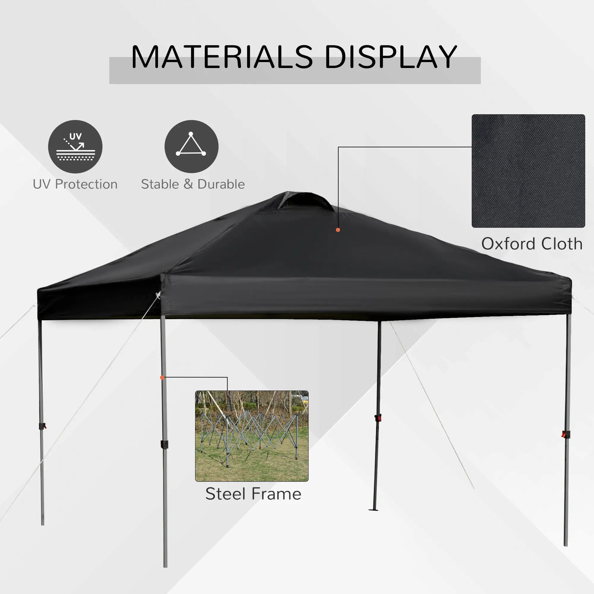 10' x 10' Pop Up Canopy Tent, Airy Top Vents, Wheeled Carry Bag, Black Pop Up Canopies at Gallery Canada